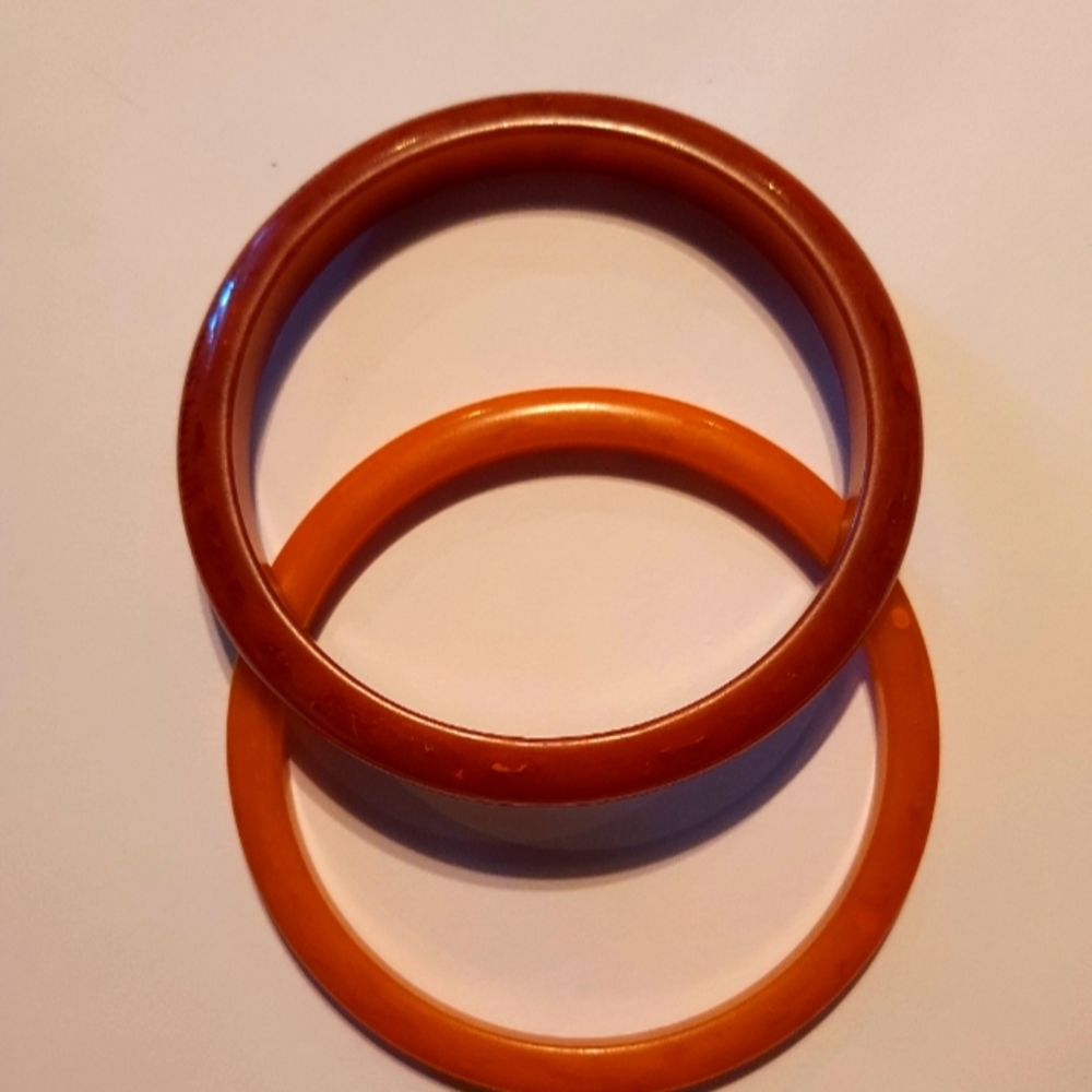 2 Butterscotch? Bakelite Bangle Bracelet - image 1